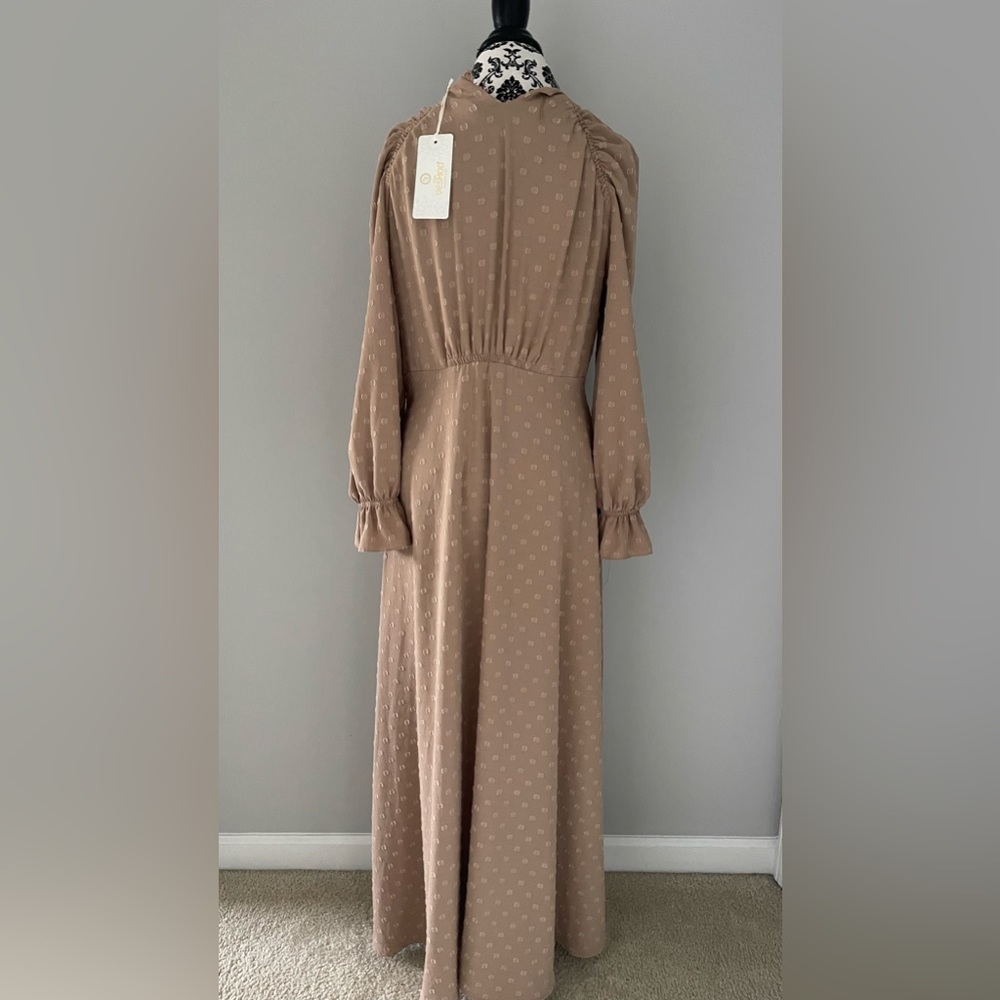 Taupe maxi dress Abaya Islamic clothing Islamic attire dress long sleeve modest - Picture 2 of 5